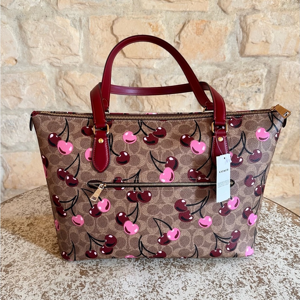 Coach Cherry Print Tote and Wallet Set - Picture 6 of 14